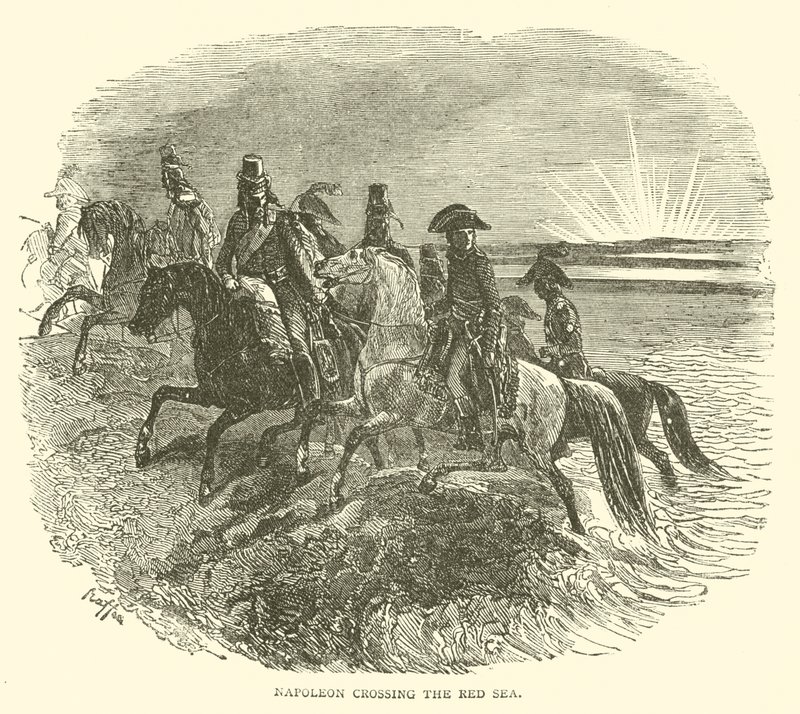 Napoléon traversant la Mer Rouge - French School