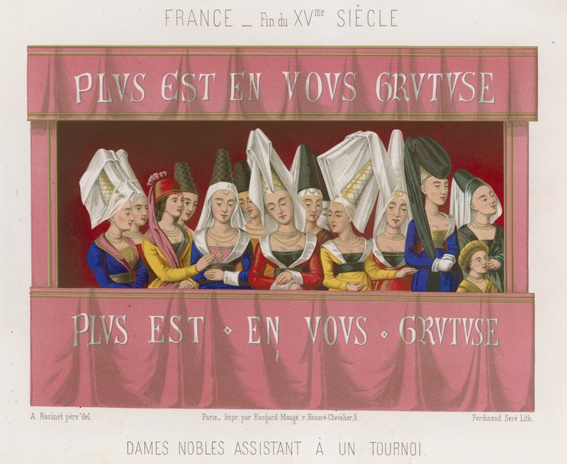 Noble femmes assistant à un tournoi - French School