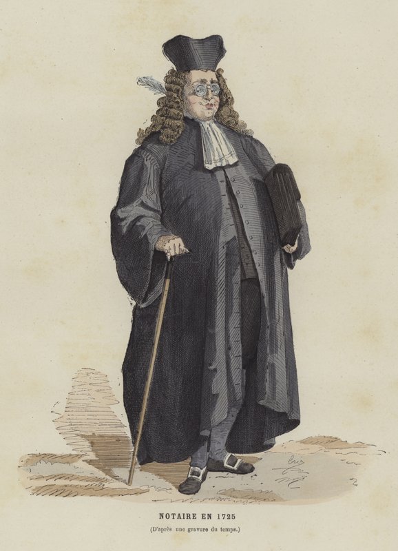 Notaire, 1725 - French School