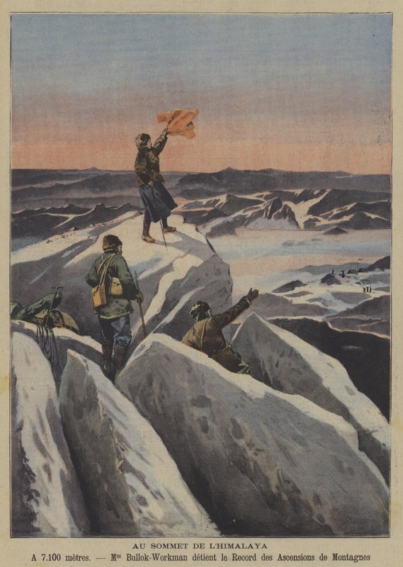 Sur un sommet himalayen - French School