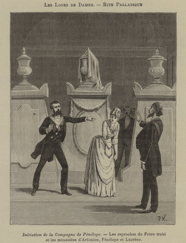 Rituel palladien dans une loge féminine - French School