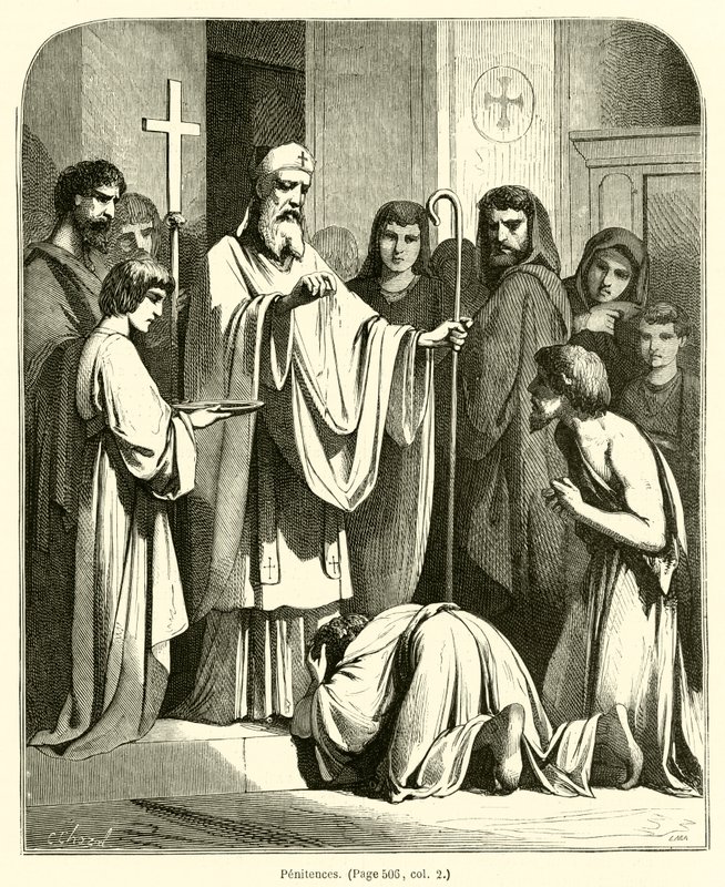 Pénitences (gravure) - French School