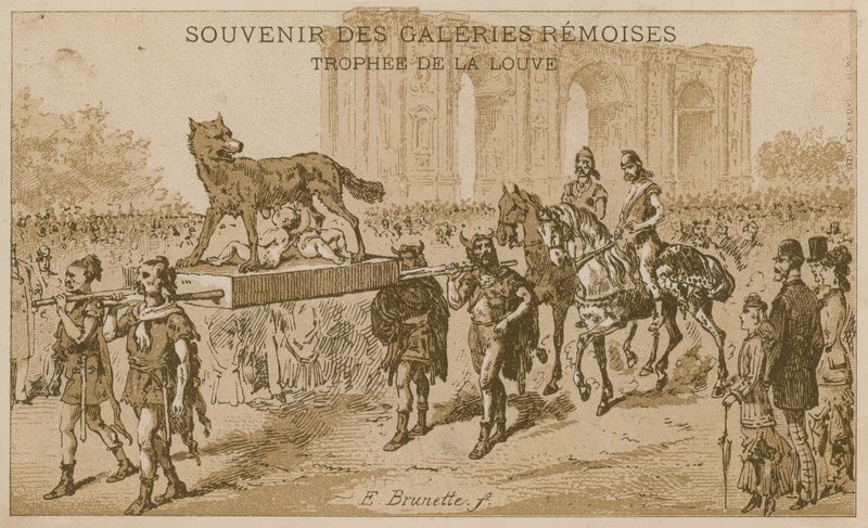 Procession portant le Trophée de la Louve - French School