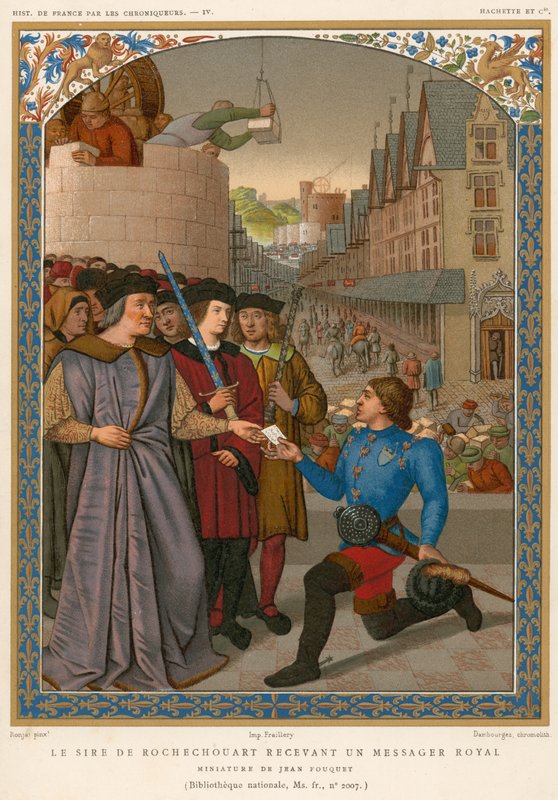 Rochechouart recevant un message royal - French School