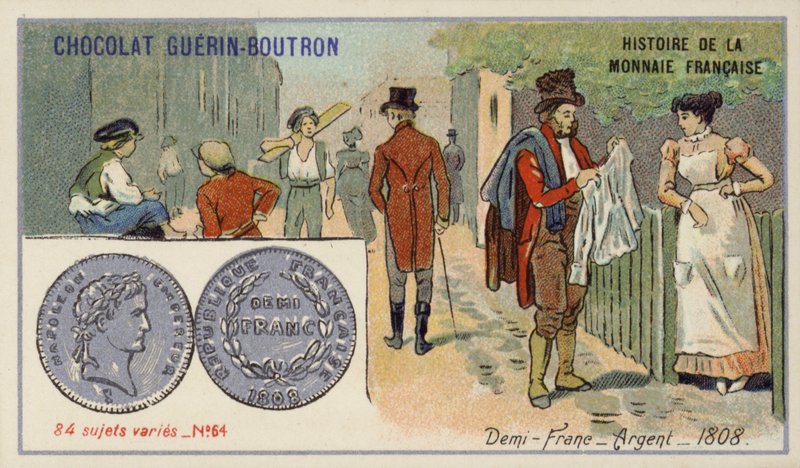 Demi-franc en argent - French School