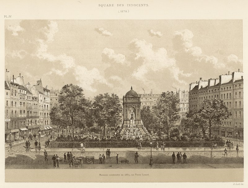 Square des Innocents, 1878 - French School