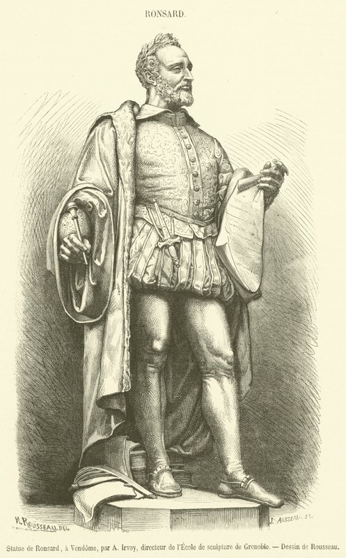 Statue de Ronsard, à Vendôme - French School
