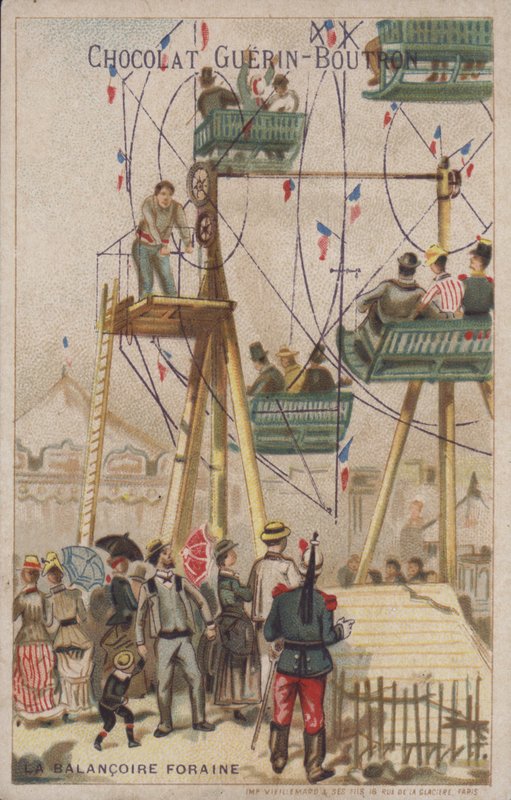 Manège à une fête foraine - French School