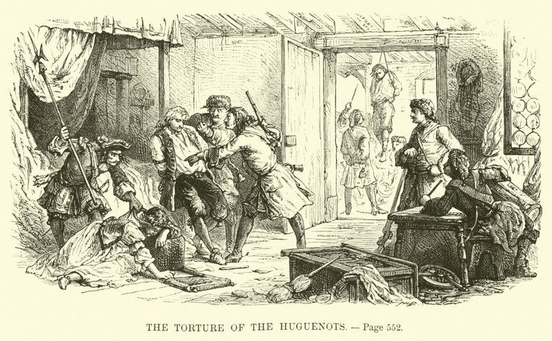 La torture des Huguenots - French School