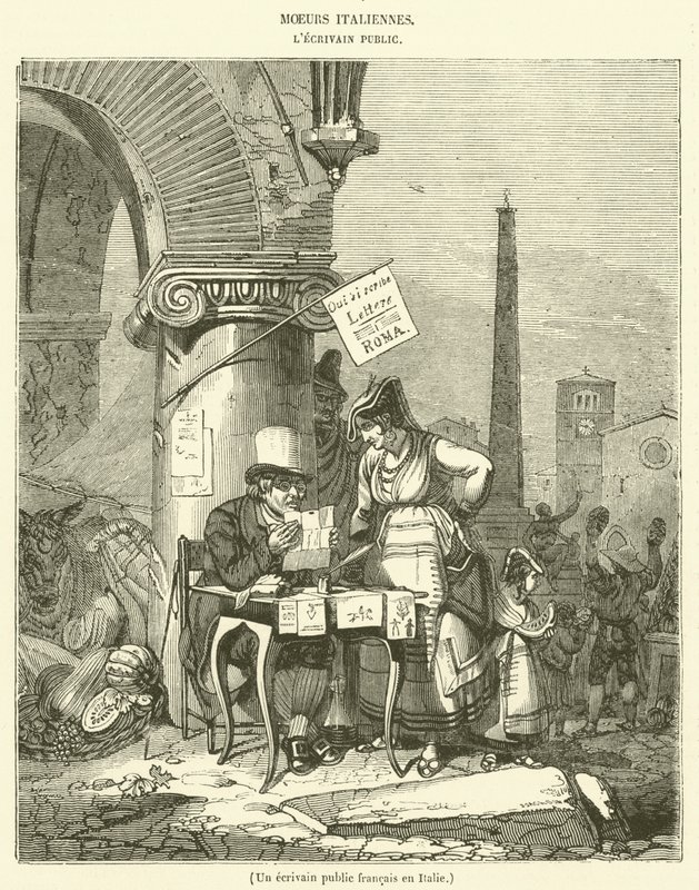Un écrivain public français en Italie - French School