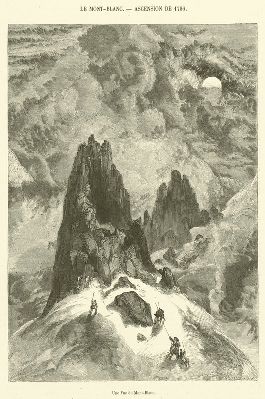 Une vue du Mont-Blanc - French School