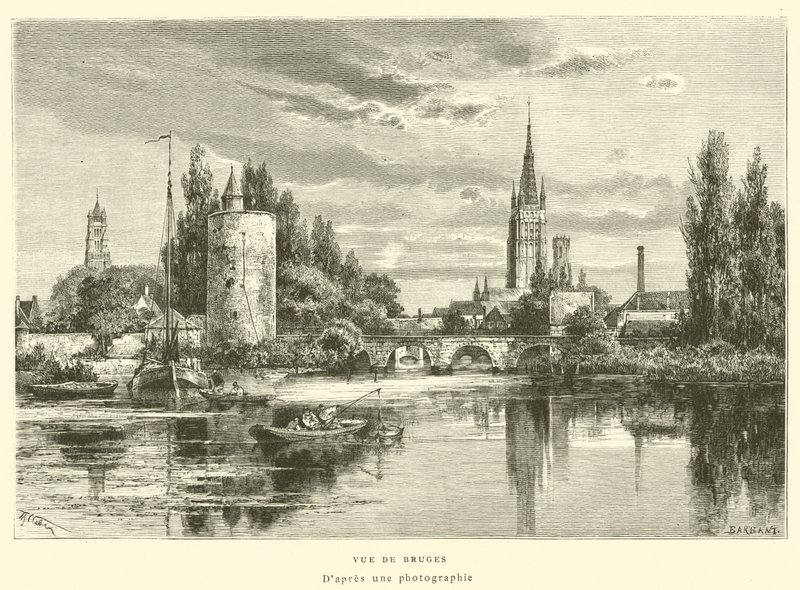 Vue de Bruges - French School