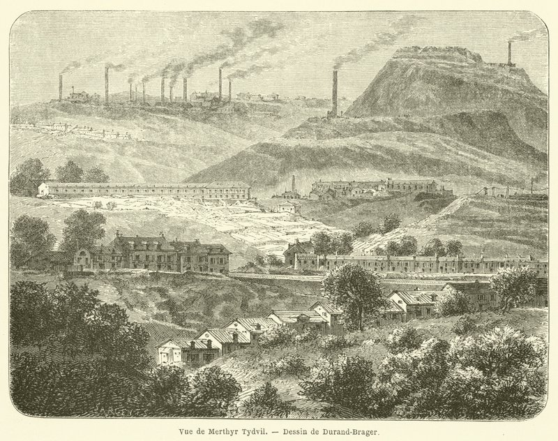 Vue de Merthyr Tydvil - French School