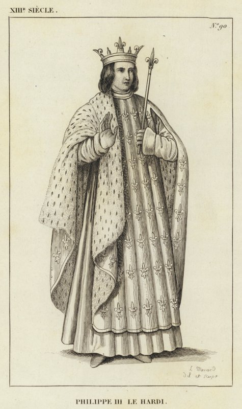 XIII Siècle, Philippe III le Hardi (gravure) - French School