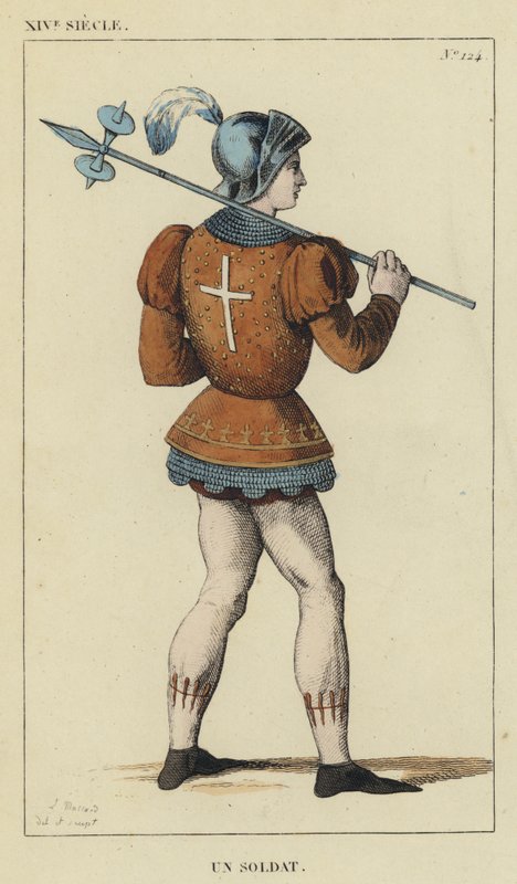 XIVe siècle, un soldat - French School