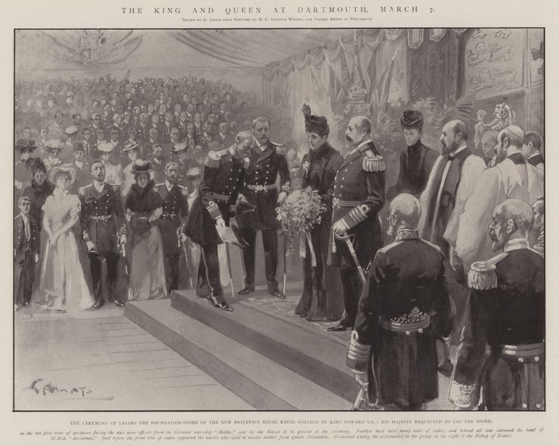 Le roi et la reine à Dartmouth, 7 mars - G.S. Amato