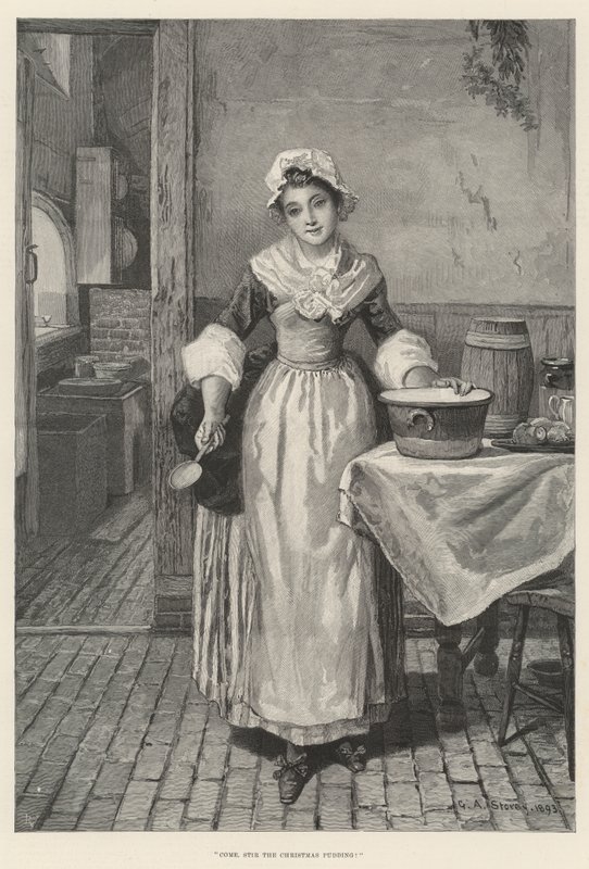 Allez, remuez le pudding de Noël! - George Adolphus Storey