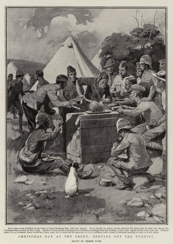 Jour de Noël au front, distribution du pudding - George Soper
