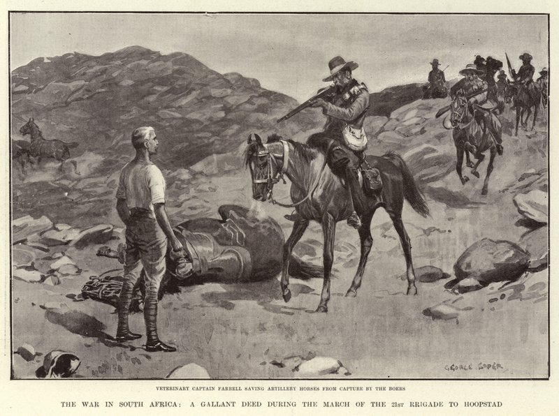 La guerre en Afrique du Sud, un acte de bravoure pendant la marche de la 21e brigade vers Hoopstad - George Soper