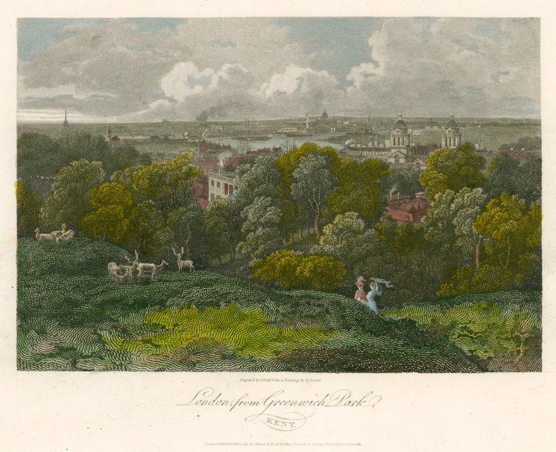 Londres depuis Greenwich Park, Kent - George Arnald