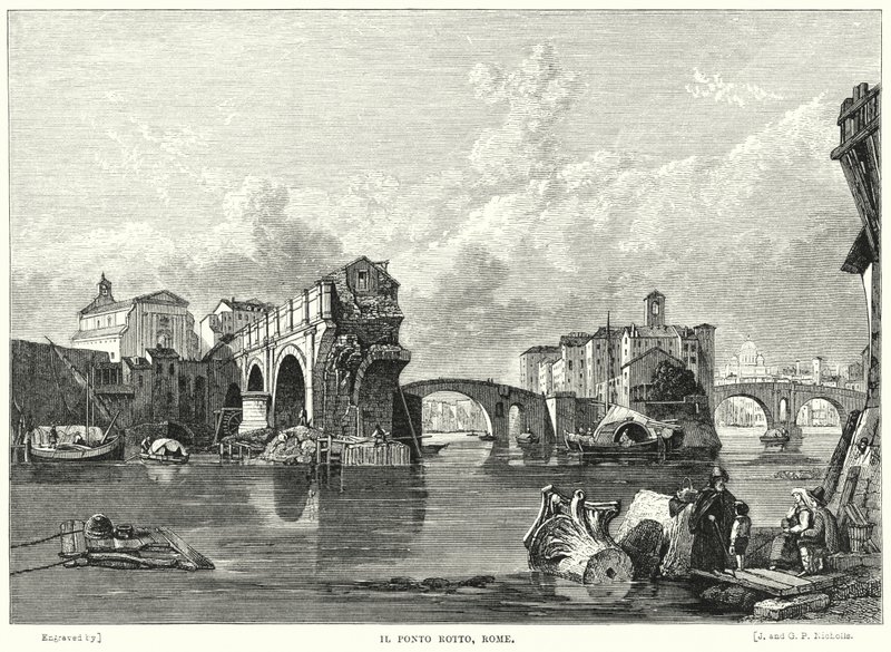 Il Ponto Rotto, Rome - George Clarkson after Stanfield