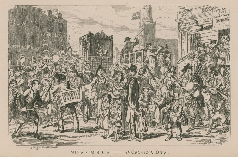 Novembre - Jour de Sainte Cécile - George Cruikshank