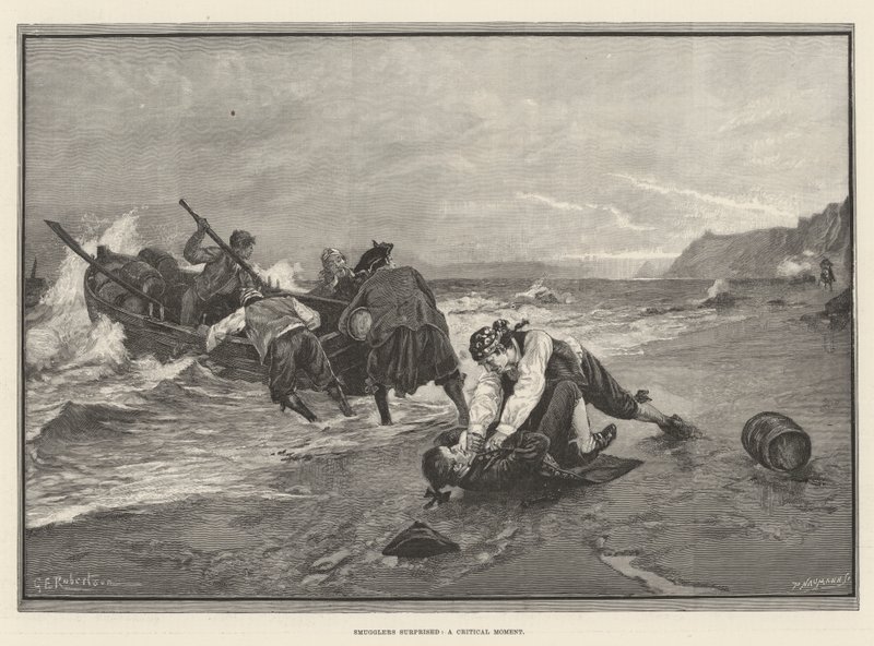 Contrebandiers surpris, un moment critique - George Edward Robertson