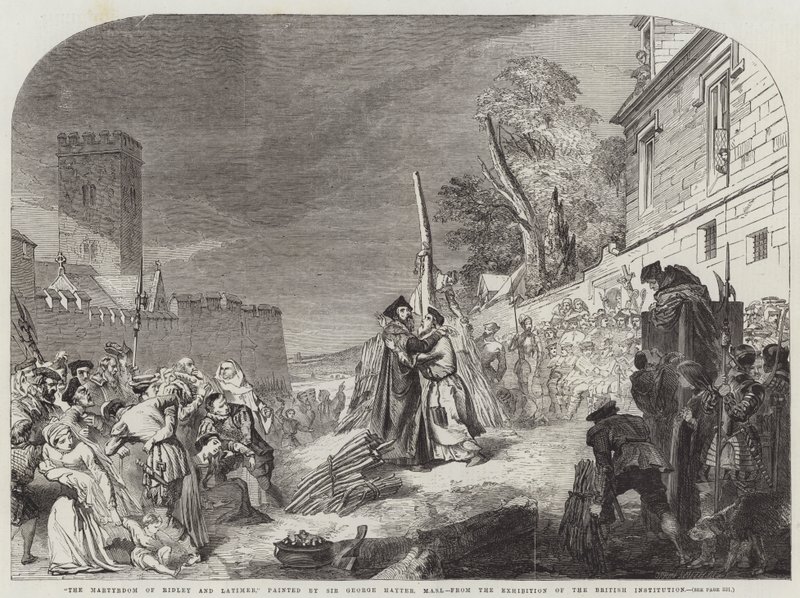 Le martyre de Ridley et Latimer - George Hayter