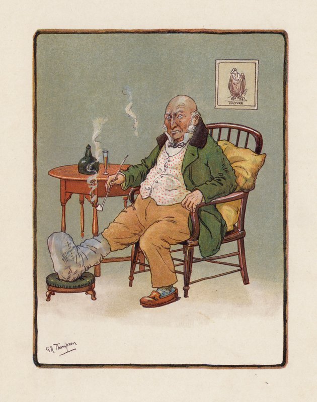Grand-père (lithographie en couleur) - George Henry Thompson