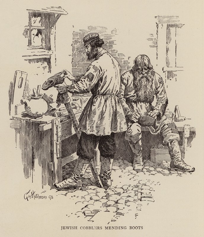 Cordonniers juifs réparant des bottes - George Hutchinson