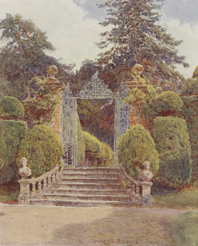 Brockenhurst, la porte du jardin - George Samuel Elgood