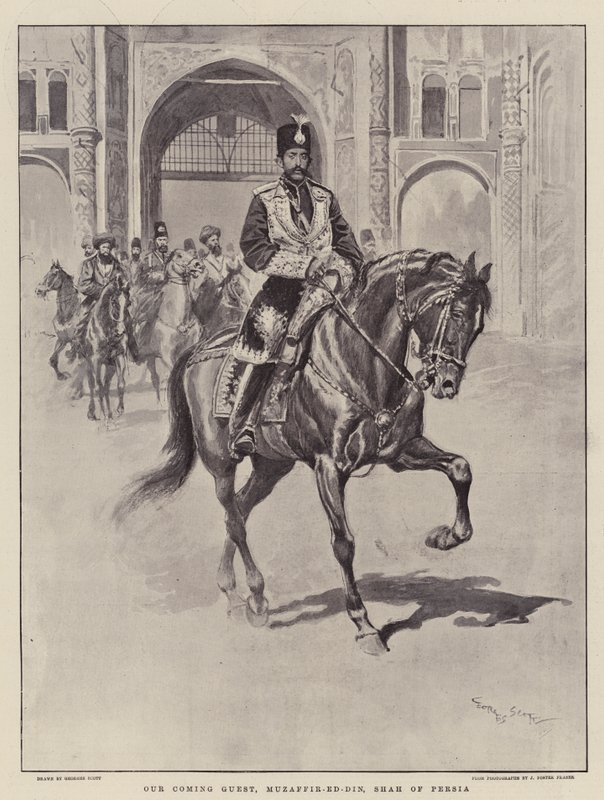 Notre invité à venir, Muzaffir-ed-Din, Shah de Perse - Georges Bertin Scott