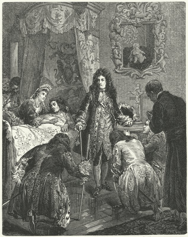 Louis XIV de France visitant Jacques II d