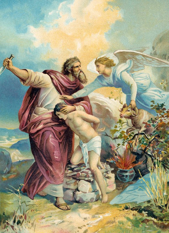 Abraham sur le point de sacrifier Isaac - German School