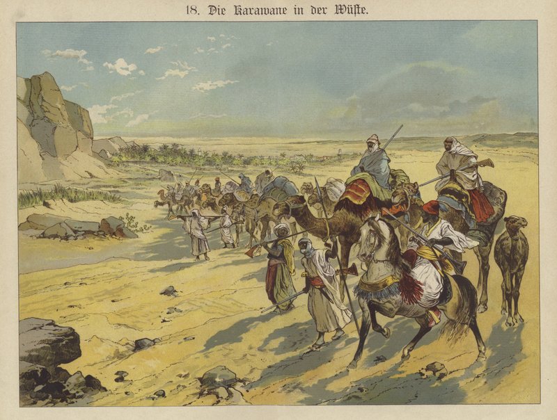 Caravane dans le désert arabe - German School