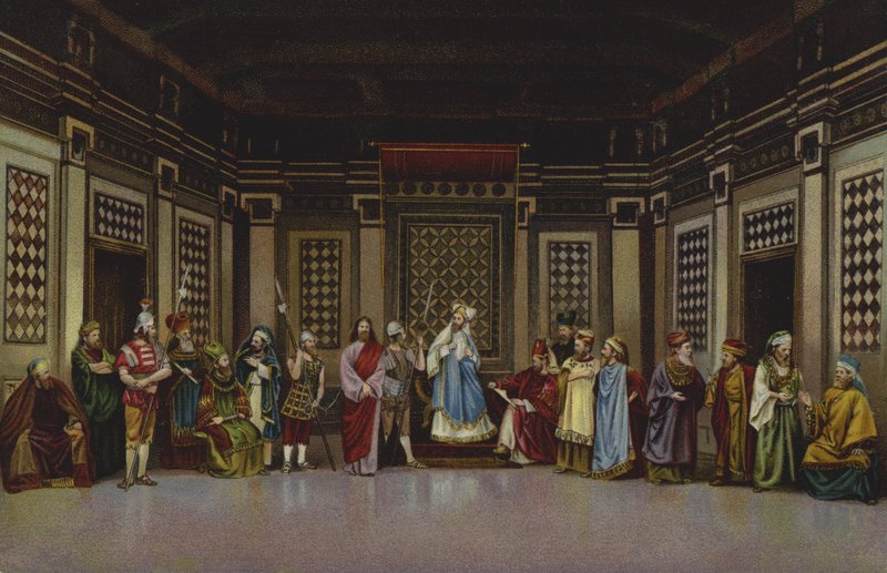Christ devant Caïphe - German School