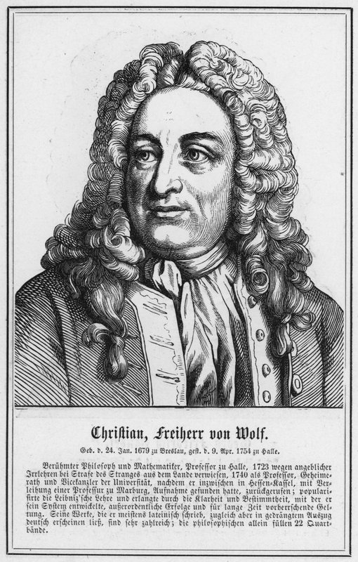 Christian, baron von Wolf (gravure) - German School