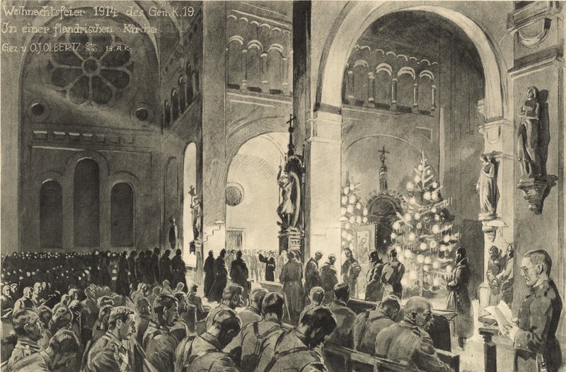 Célébrations de Noël dans une église en Flandre - German School