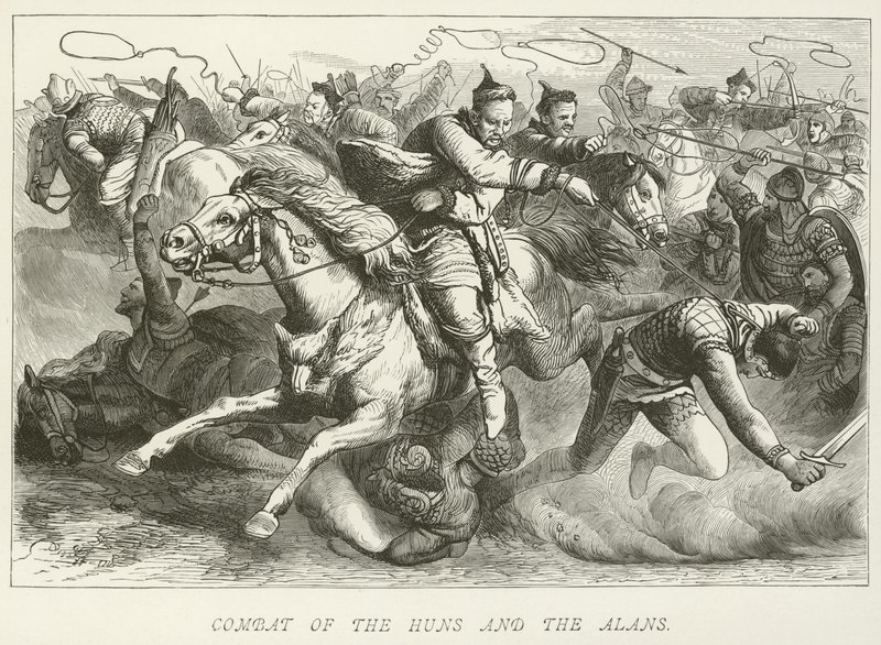 Combat des Huns et des Alains - German School