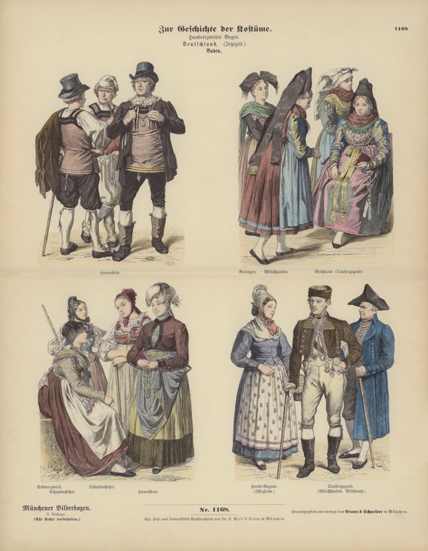 Costumes du Bade, Allemagne - German School