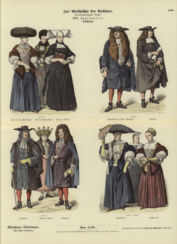Costumes de Strasbourg, 17ème siècle - German School