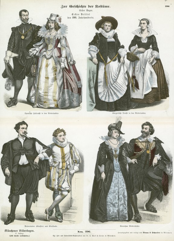 Costumes des Pays-Bas, début du XVIIe siècle - German School
