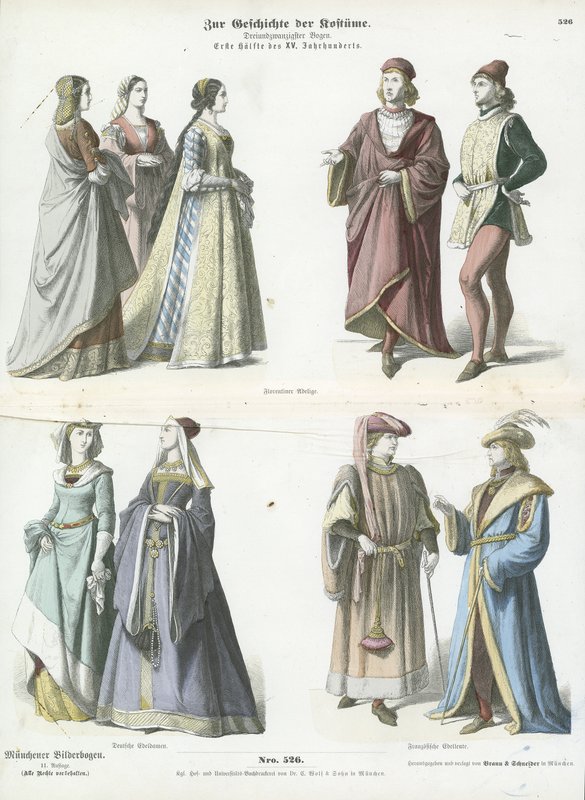 Costumes européens, 15ème siècle - German School