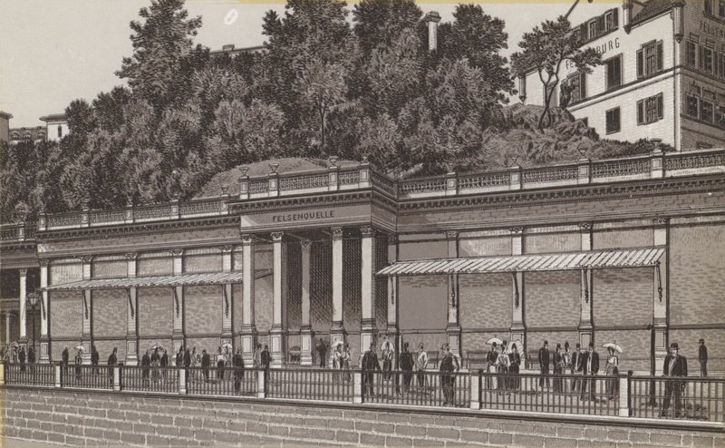 Felsenquelle (lithographie) - German School