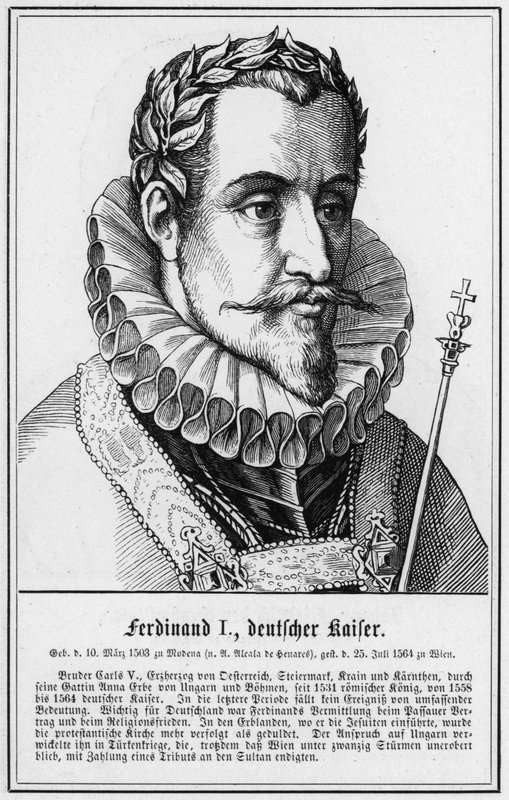 Ferdinand I, empereur allemand (gravure) - German School