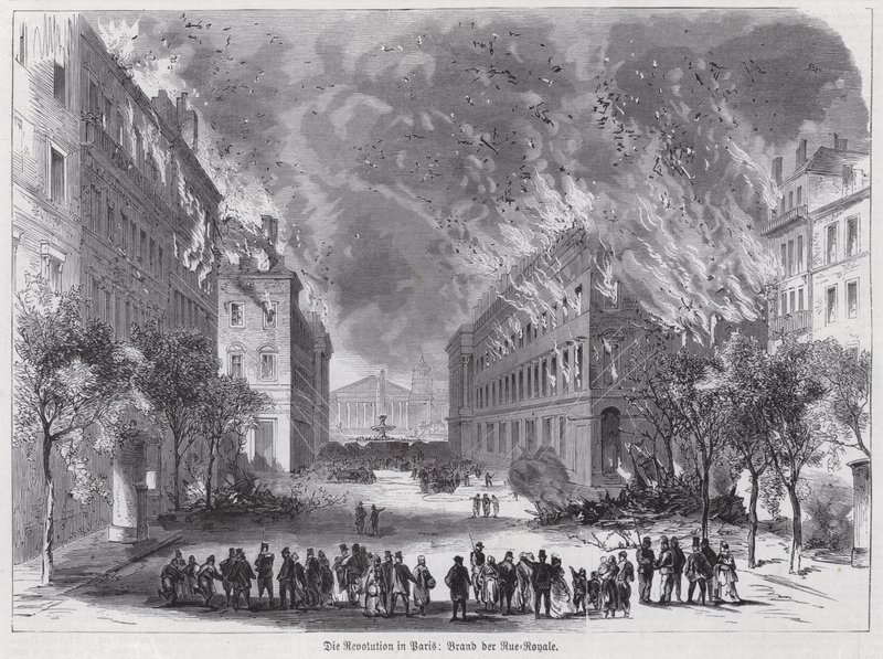Incendies dans la Rue Royale, Commune de Paris - German School