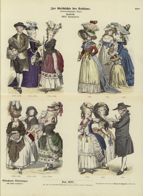 Costumes français, 18ème siècle - German School