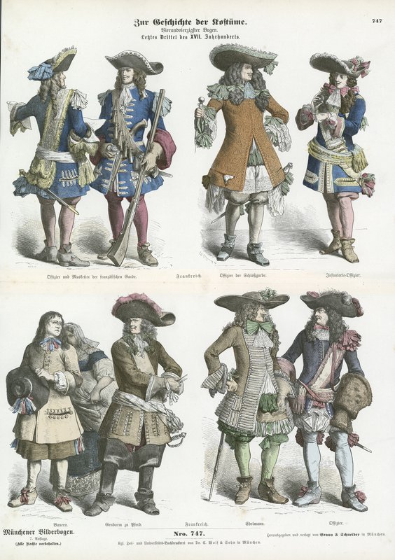 Costumes français, fin du XVIIe siècle - German School