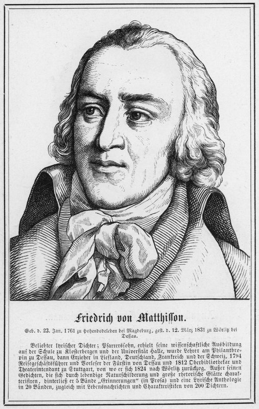 Friedrich von Matthisson (gravure) - German School