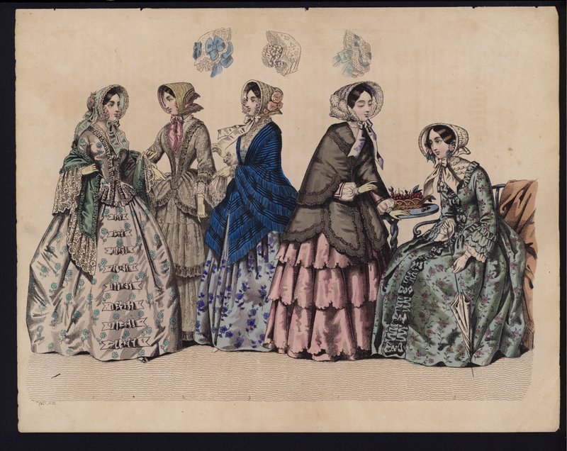 Planche de mode allemande, milieu du XIXe siècle - German School